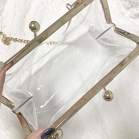 【送料無料】がま口♡クリアバッグ【即納】