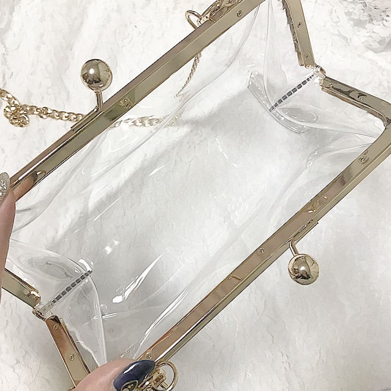 送料無料】がま口♡クリアバッグ【即納】 | MiLRY Couture 