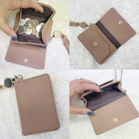 Teddy Bear Coin Pass Cace♡コインケース付きリールパスケース【即納】