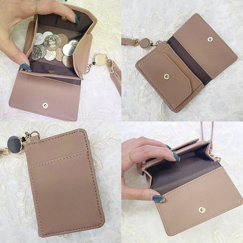 台湾発 S'AIME セメ テディベア ファー 小銭入れ コインクリップ Teddy Bear Coin Pass Cace♡コインケース付きリールパスケース