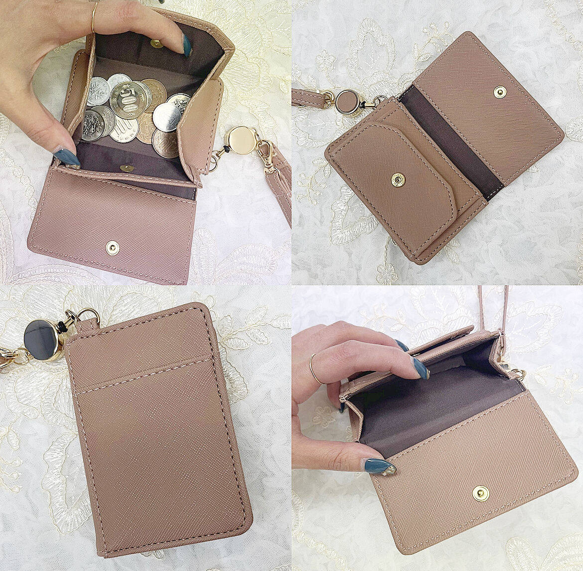 Teddy Bear Coin Pass Cace♡コインケース付きリールパスケース