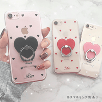 【ネーム入り】Mini Heart♡ミニハート【クリアハードケース】H07