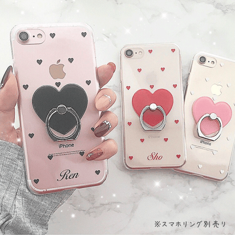 【ネーム入り】Mini Heart♡ミニハート【クリアハードケース】H07