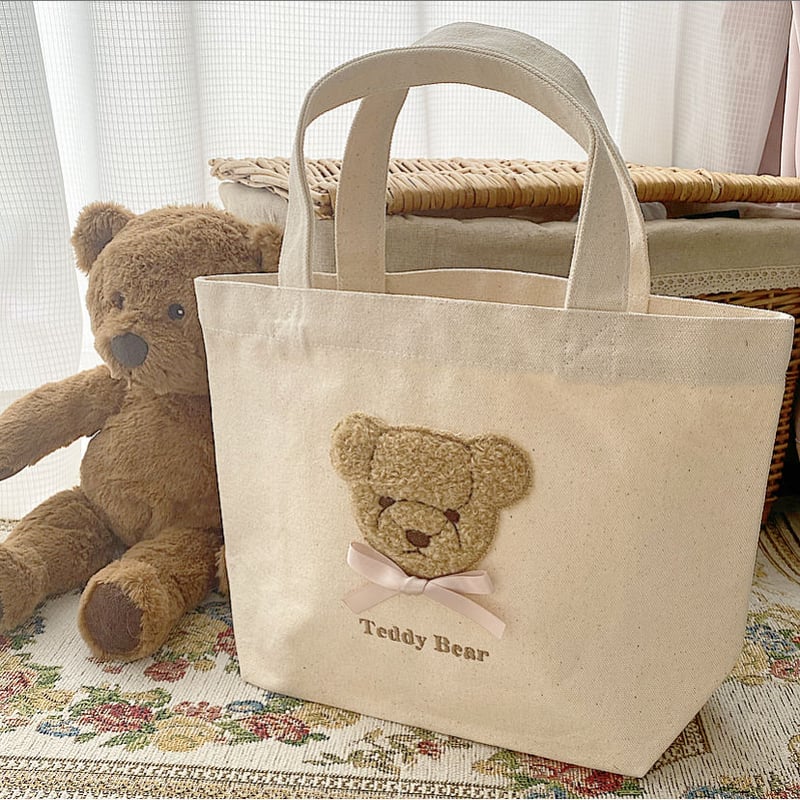 ネーム入り】もこもこFaceテディベアトート♡【Sサイズ】 | MiLRY Couture