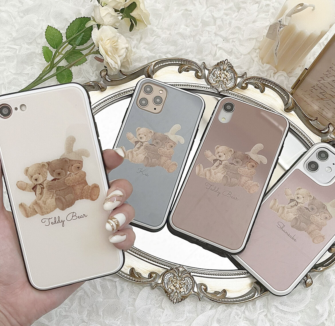 ネーム入り】Train Bear♡【強化ガラスケース】K21 | MiLRY Couture