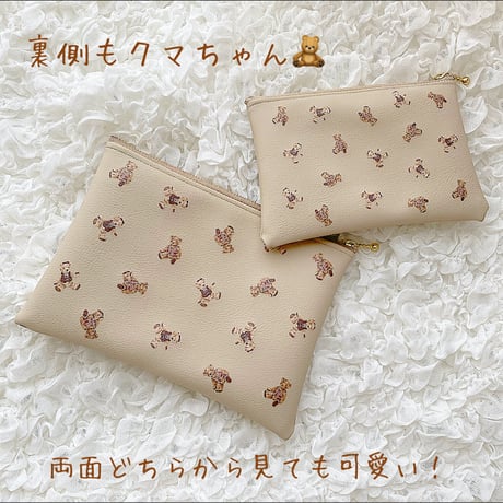 【ネーム入り】フラットポーチ♡  【M】