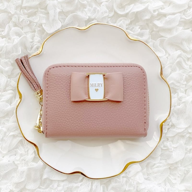 リボン付き】本革じゃばらカードケース♡ | MiLRY Couture