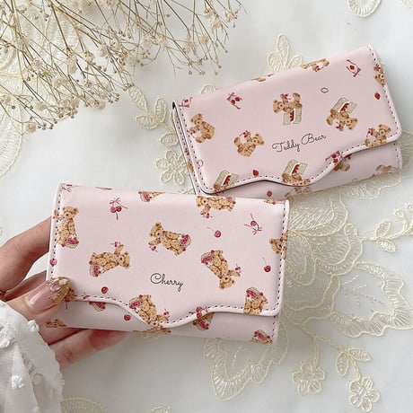即納【ネーム入り】Ribbon Fruit Bear キーケース♡