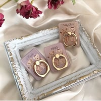 【ネーム入り】ベアカップル♡スマホリング♥