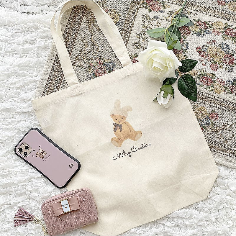 即納】BunnyHatBear エコバッグ♡ 【名入れ不可】 | MiLRY Couture