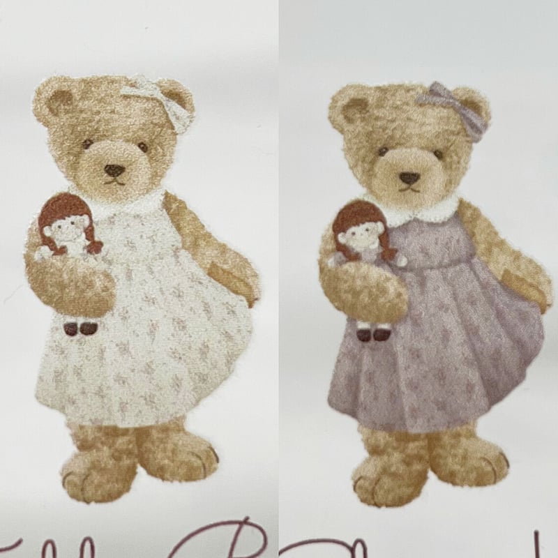 ネーム入り】Flower Onepiece Bear【耐衝撃クリアケース】B41