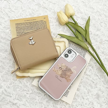 Teddy Bear Card Wallet♡じゃばらカードケース付き財布【即納】