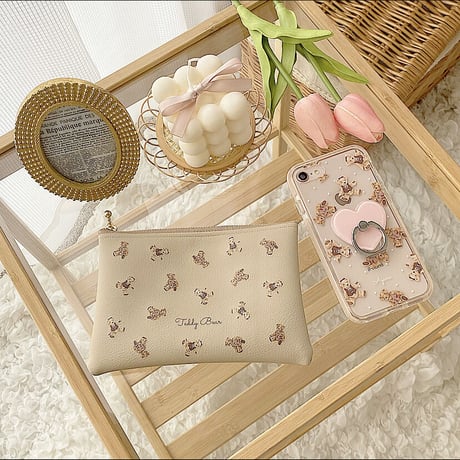 【ネーム入り】フラットポーチ♡  【M】