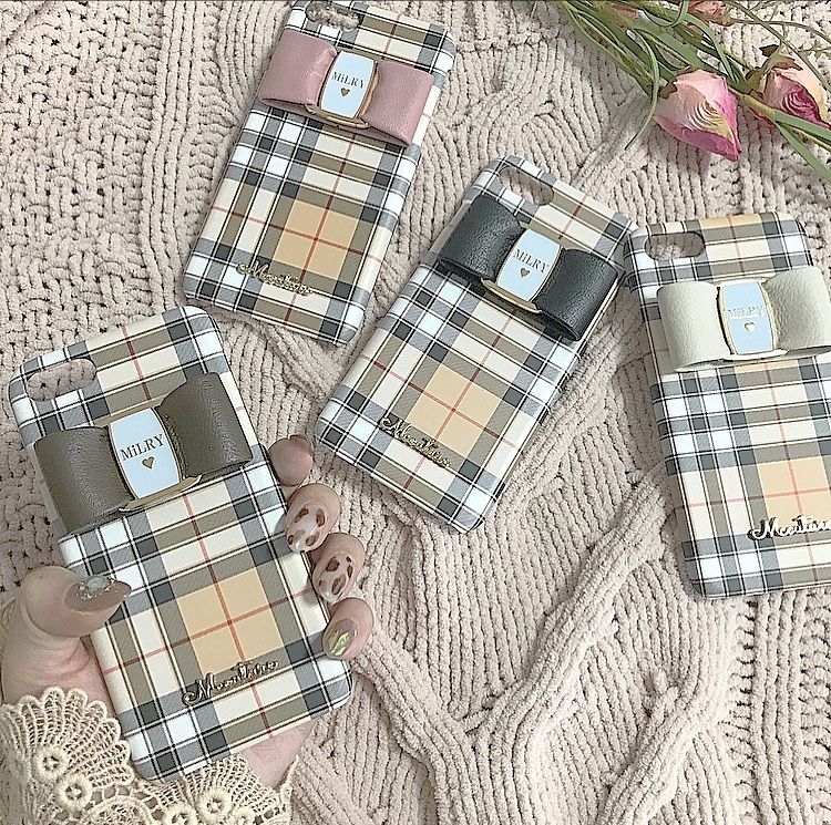 リボン付き】Tartan Check♡タータンチェック柄♥【マットハードケース