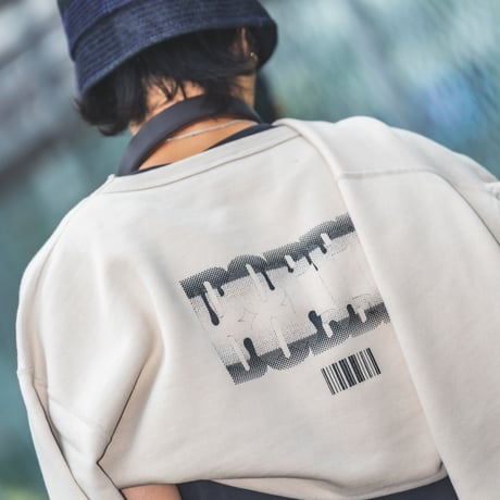 Flip side sweatshirt【Stone】