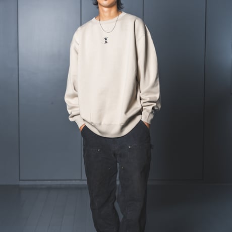 Flip side sweatshirt【Stone】