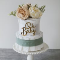 ダイパーケーキ（おむつケーキ）２段『Oh Baby！』