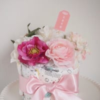 ダイパーケーキ（おむつケーキ）１段「安産祈願　pink 」