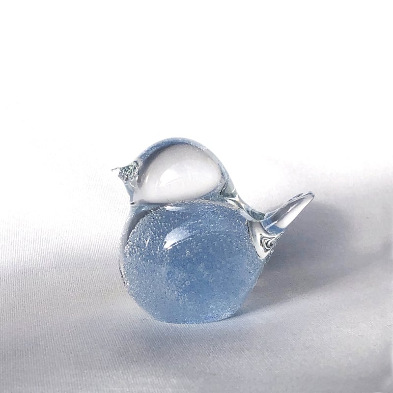 【美品・箱付き】リヤドロ／SWEET SOUNDS OF MORNING 青い鳥 幸せの蒼いとりさん 小（専用ボックス付） / Rie Glass Garden