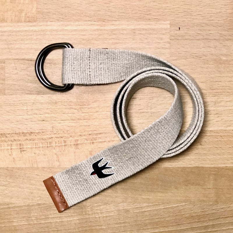 ダブルリング 麻ベルト つばめ刺繍 38mm [ユニセックス] | iroha