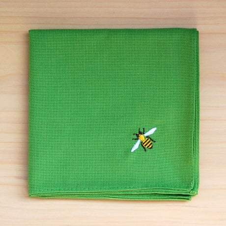 コットン ハンカチ ミツバチ刺繍