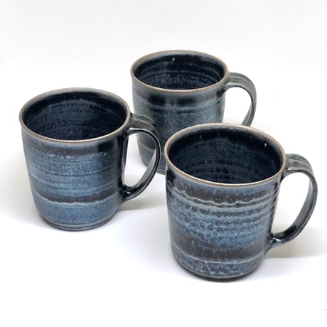 銀化天目 たっぷりサイズのマグカップ 350 / 山下秀樹