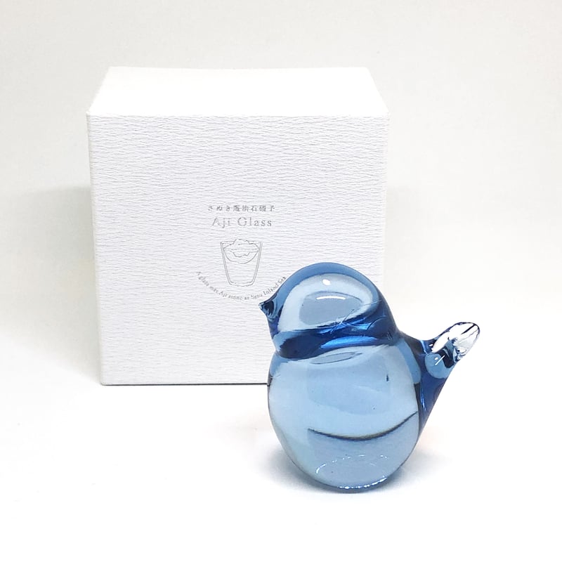 【美品・箱付き】リヤドロ／SWEET SOUNDS OF MORNING 青い鳥 幸せの蒼いとりさん 小（専用ボックス付） / Rie Glass Garden