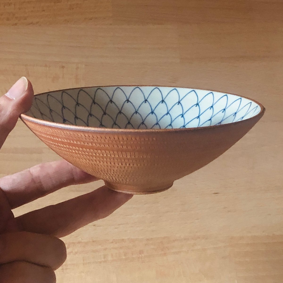 めし碗 平茶碗 大 木箱入り / 籠山陶房 内海大介 | iroha style