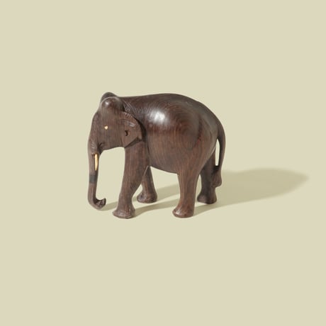 1970's Wood Carved Elephant 1