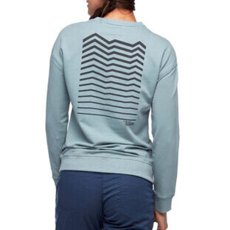 BLACK DIAMOND  RIDGE LOGO CREW  WOMENS Navy