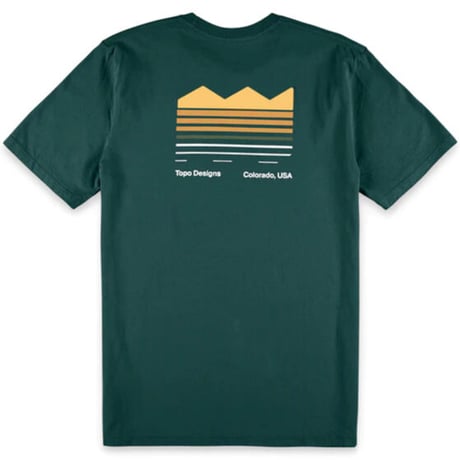 TOPO DESIGNS STRATA MAP TEE - MEN'S Forest