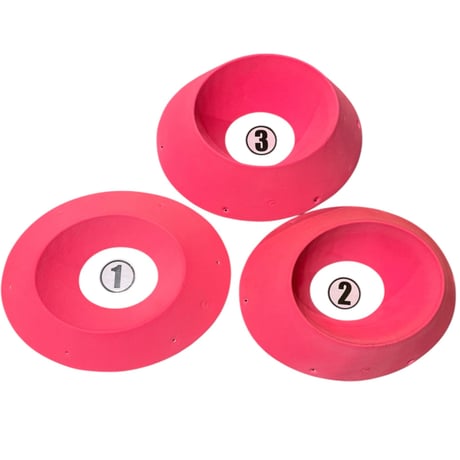 LEVIER HOLDS THE DONUT 2p & THE FLAT DONUT 1p set of 3 Pink