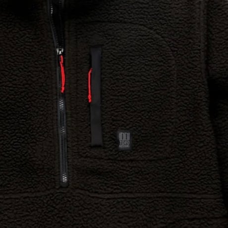 TOPO DESIGNS MOUNTAIN FLEECE PULLOVER - MEN'S Black