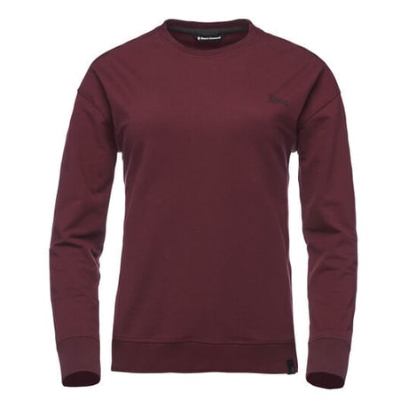 BLACK DIAMOND RIDGE LOGO CREW WOMENS Bordeaux