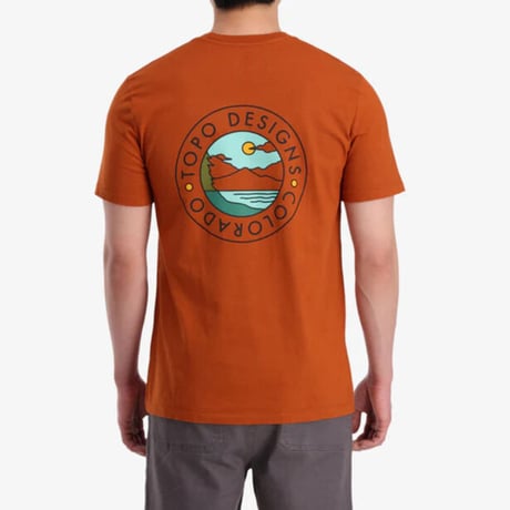 TOPO DESIGNS CAMP LOGO TEE - MEN'S Clay