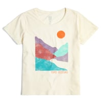 TOPO DESIGNS RETRO LAKE TEE - WOMEN'S Natural
