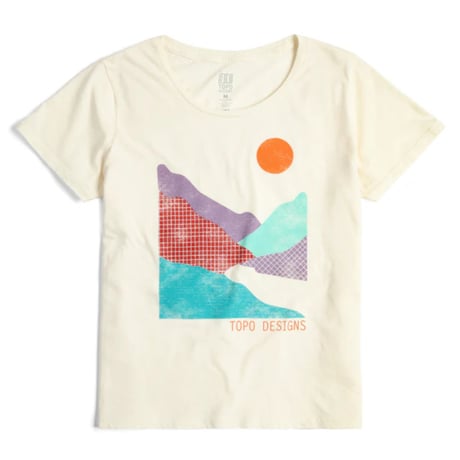 TOPO DESIGNS RETRO LAKE TEE - WOMEN'S Natural