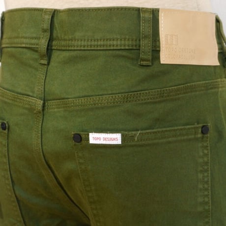 TOPO DESIGNS 5 POCKET PANTS TWILL Olive