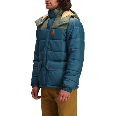 TOPO DESIGNS RETRO RIDGE PUFFER JACKET Beetle/Loganberry