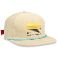 TOPO DESIGNS CORDUROY TRUCKER HAT - STRATA MAP Tan