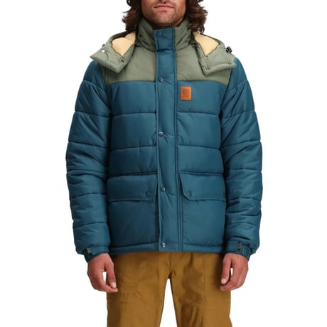 TOPO DESIGNS RETRO RIDGE PUFFER JACKET Beetle/Loganberry