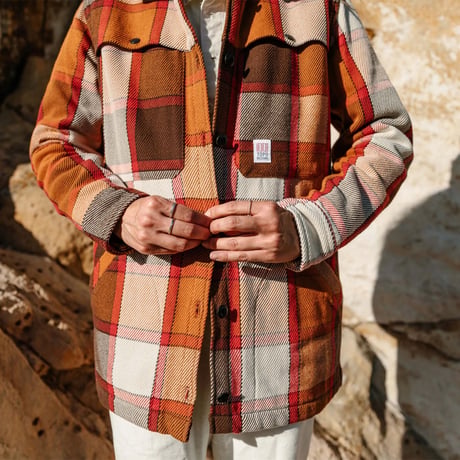 TOPO DESIGNS MOUNTAIN SHIRT JACKET - WOMEN'S Brown / Natural Plaid