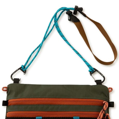 TOPO DESIGNS MOUNTAIN ACCESSORY SHOULDER BAG Olive/Pond Blue