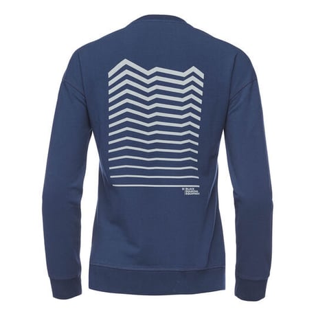 BLACK DIAMOND  RIDGE LOGO CREW  WOMENS Navy