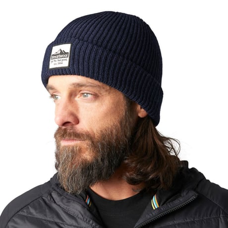 SMART WOOL PATCH BEANIE Deep Navy