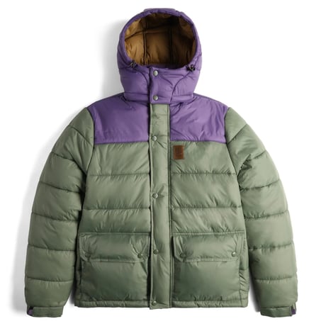 TOPO DESIGNS RETRO RIDGE PUFFER JACKET Beetle/Loganberry