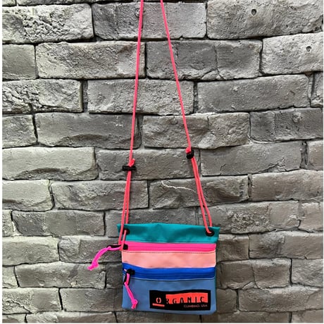 ORGANIC CLIMBING Sash Bag  Peach X Sax X Turquise