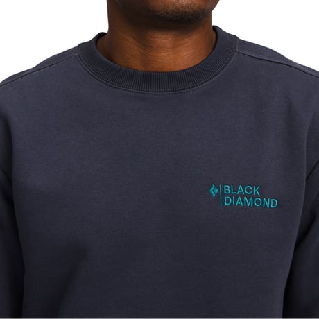 BLACK DIAMOND MINI STACKED CREWNECK Cnarcoal