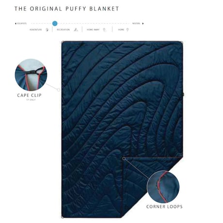 RUMPL ORIGINAL PUFFY BLANKET Sunset Fade