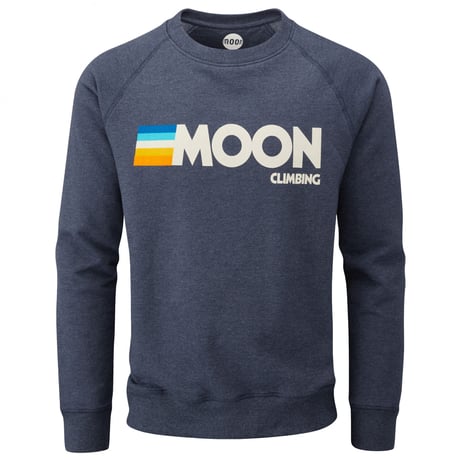 MOON CLIMBING  Mens MC Crew Neck Sweat Shirt Sand  Indigo